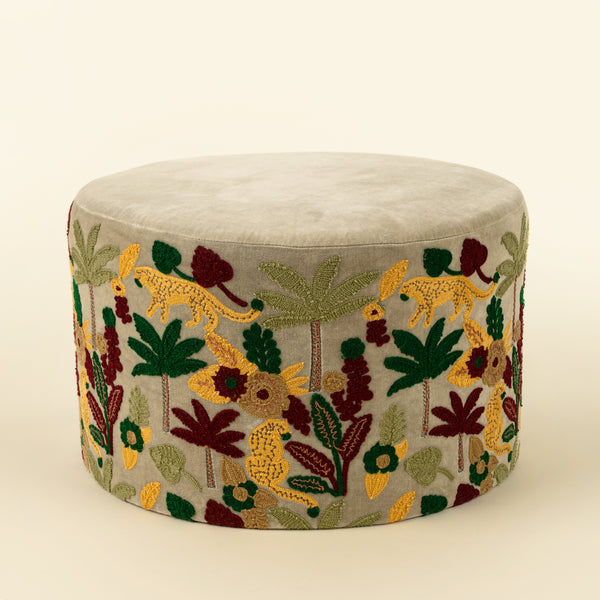 Velvet Grove Upholstered Stool