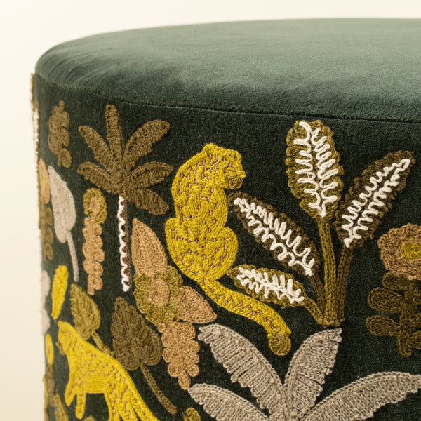 Velvet Jungle Upholstered Stool