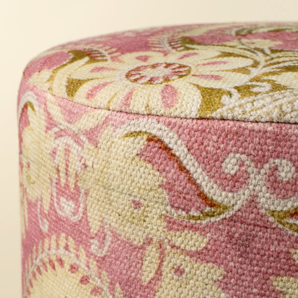 Raja Print Upholstered Stool