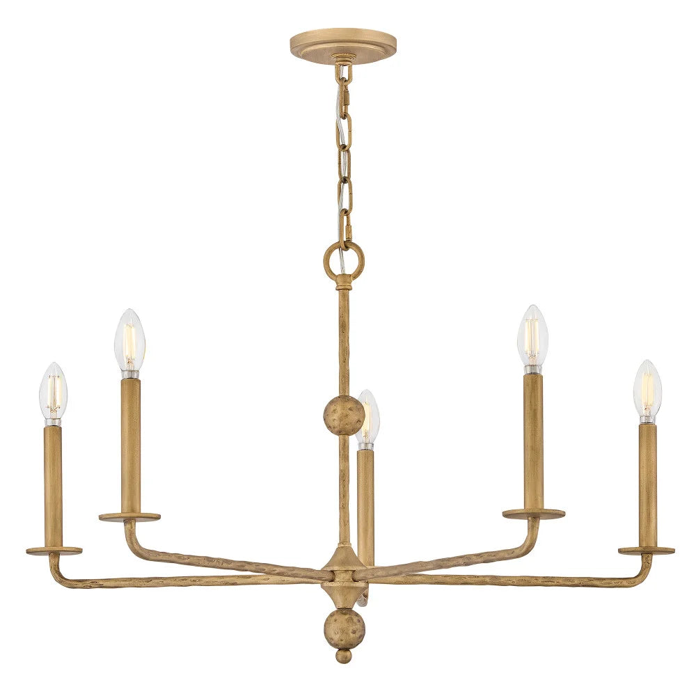 Anzel Chandelier in Burnished Gold