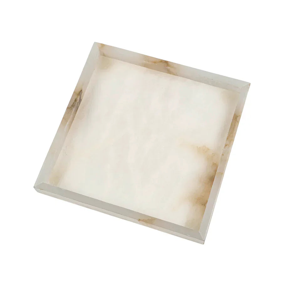 Square Alabaster Tray S - by Indaba