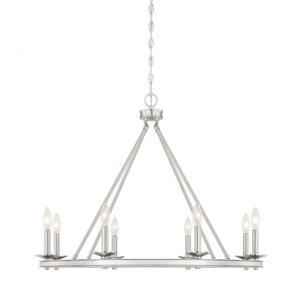 Middleton 8-Light Chandelier in Satin Nickel