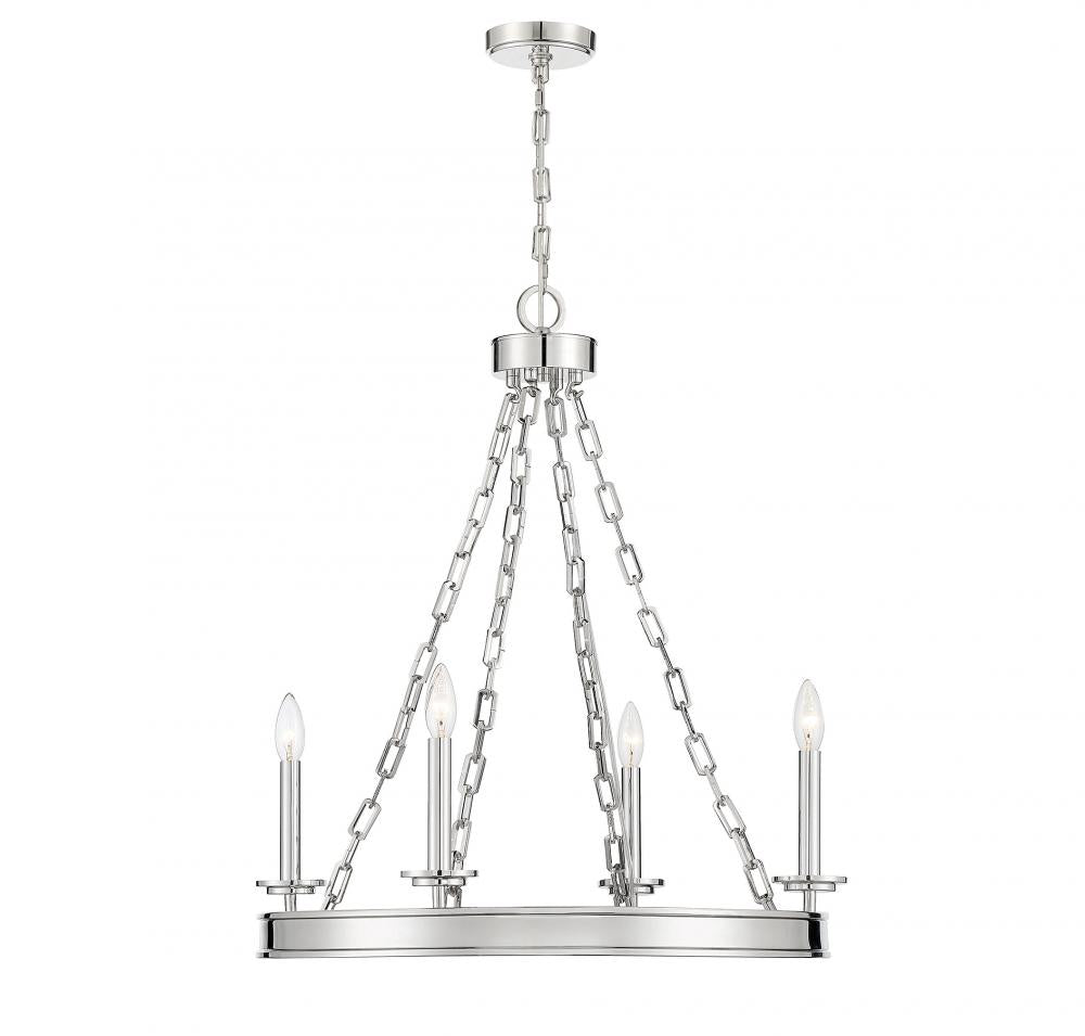 Seville 4-Light Chandelier in
Polished Nickel