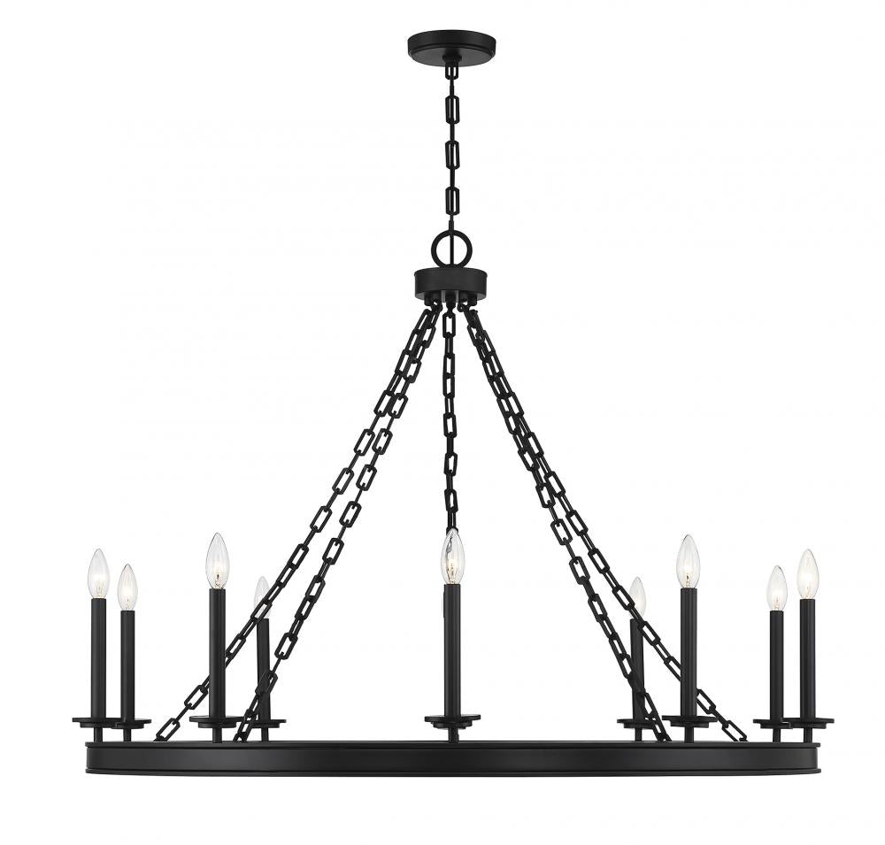 Seville 10-Light Chandelier in
Matte Black