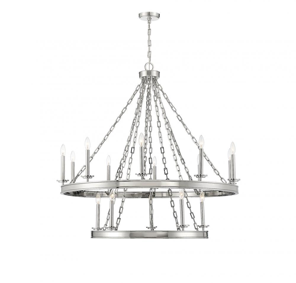 Seville 15-Light Chandelier in
Polished Nickel