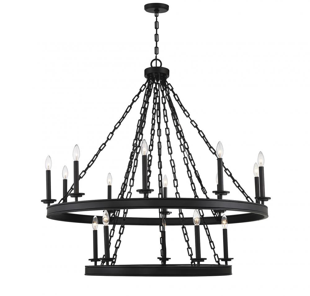 Seville 15-Light Chandelier in
Matte Black