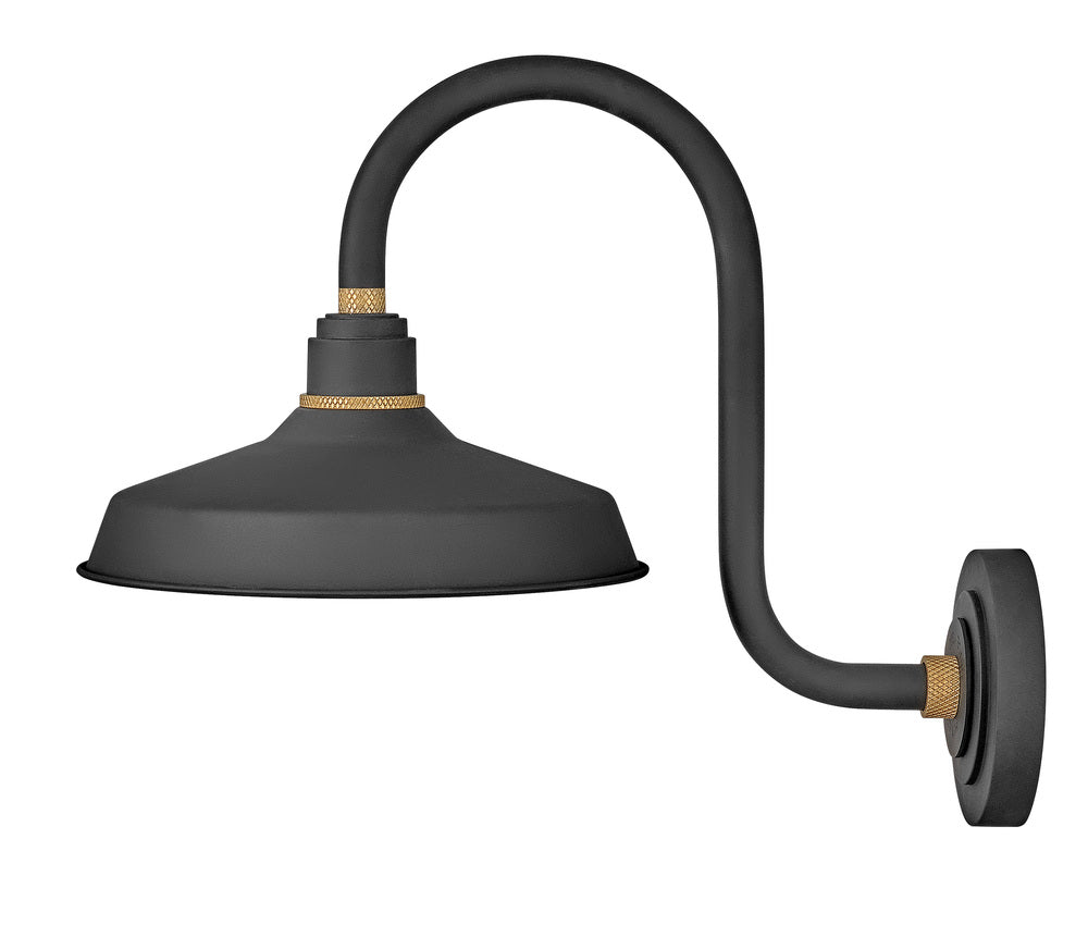 Medium Tall Gooseneck Barn Light - Black