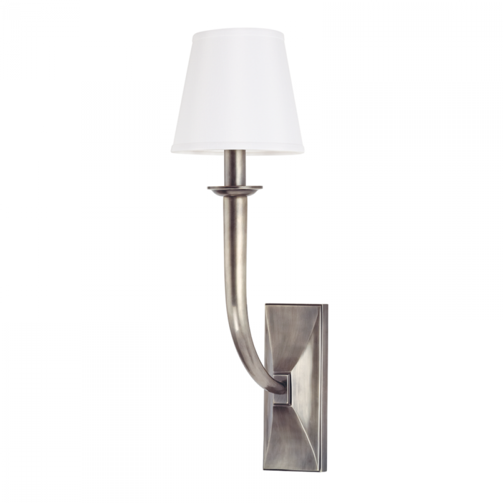 1 LIGHT WALL SCONCE w/WHITE SHADE