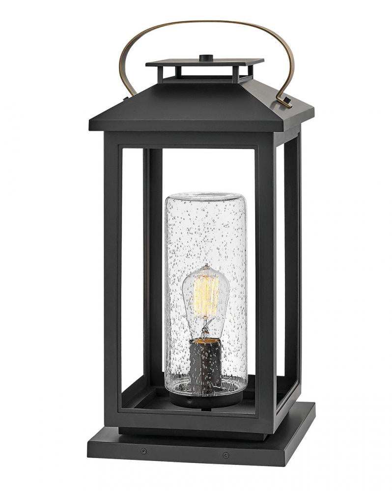 Large Pier Mount Lantern 12v - Black