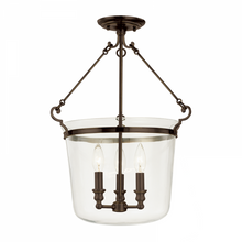 Load image into Gallery viewer, 3 LIGHT SEMI FLUSH