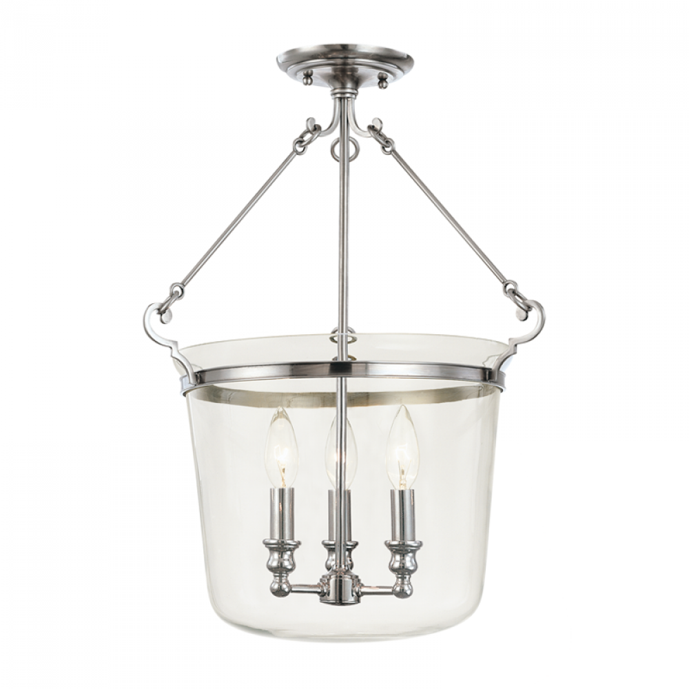 3 LIGHT SEMI FLUSH