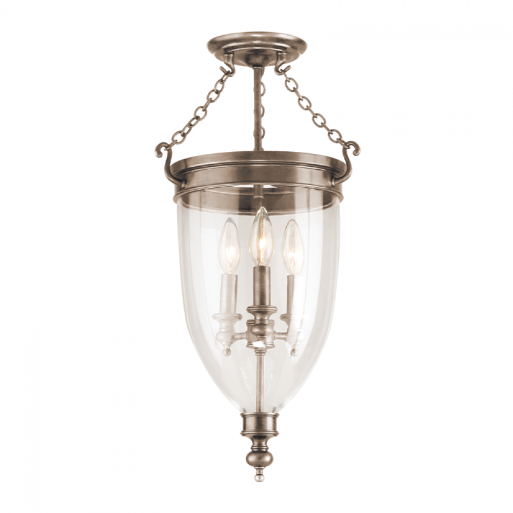 3 LIGHT SEMI FLUSH