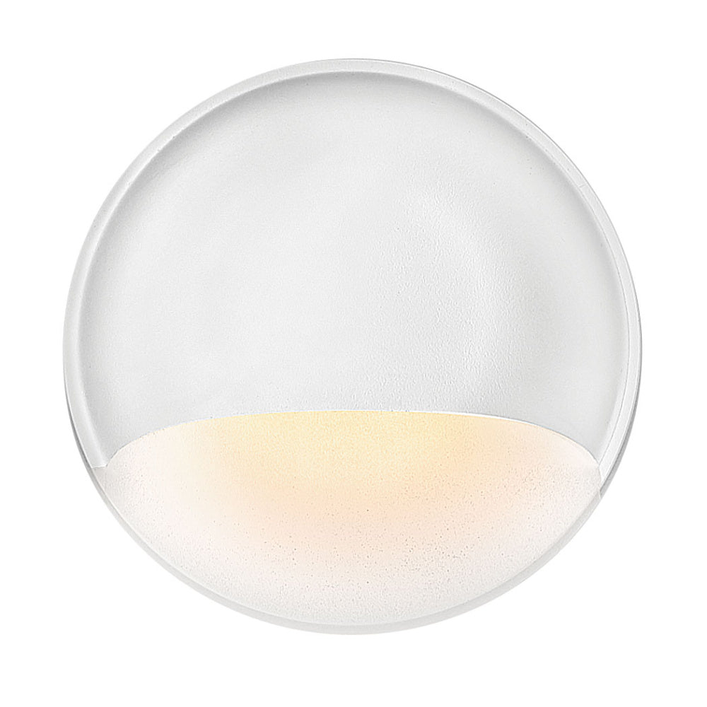 12V Round Deck Sconce - White