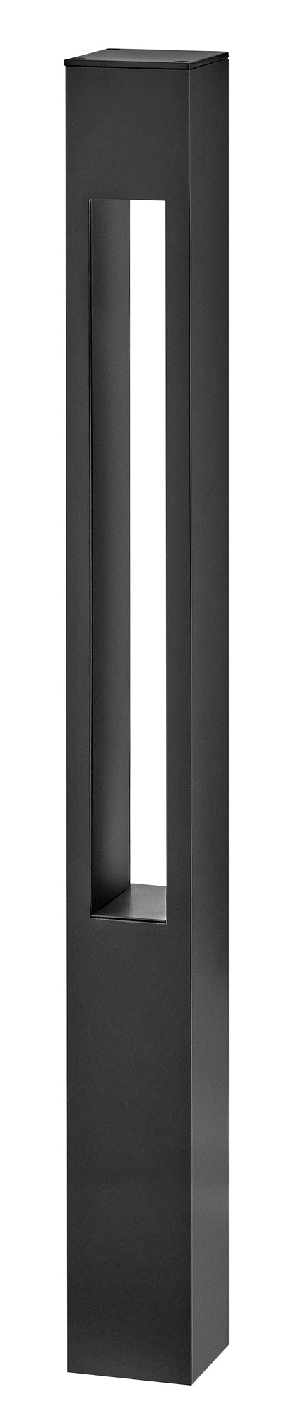 12V Large Square Bollard - Black