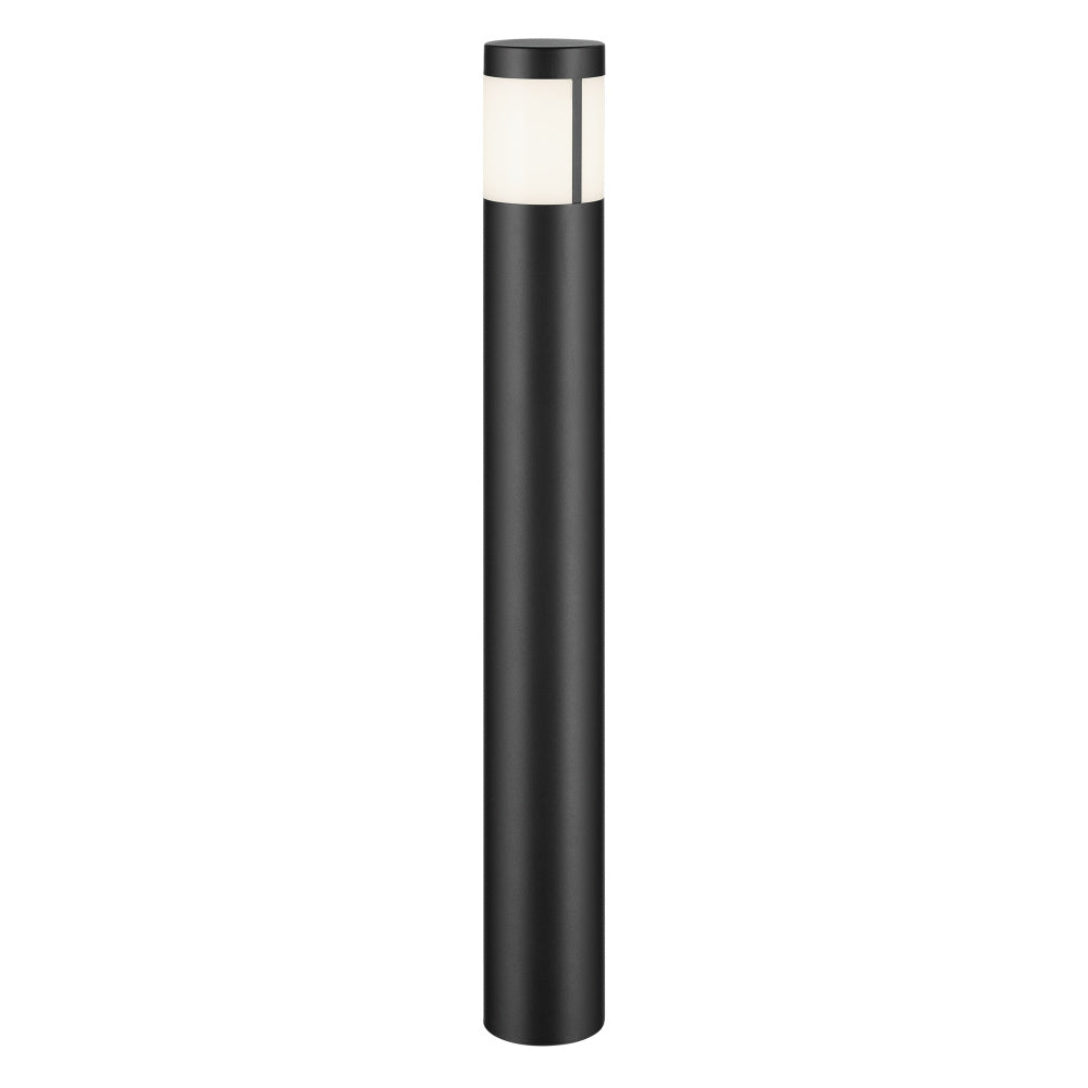 12 Volt 3000K LED 24" Round Bollards in Textured Black