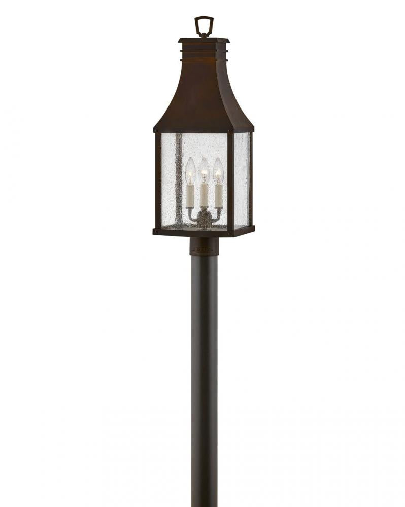 Large Post Top or Pier Mount Lantern - Black|Combination Finishes|Copper
