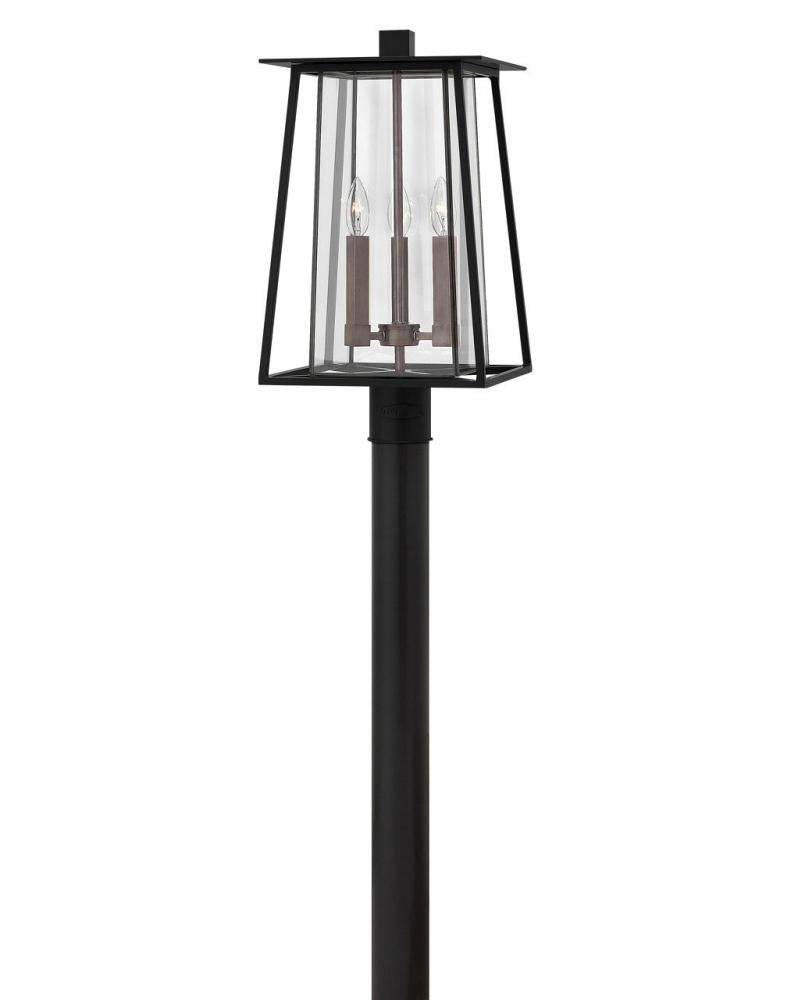 Medium Post Top or Pier Mount Lantern - Black