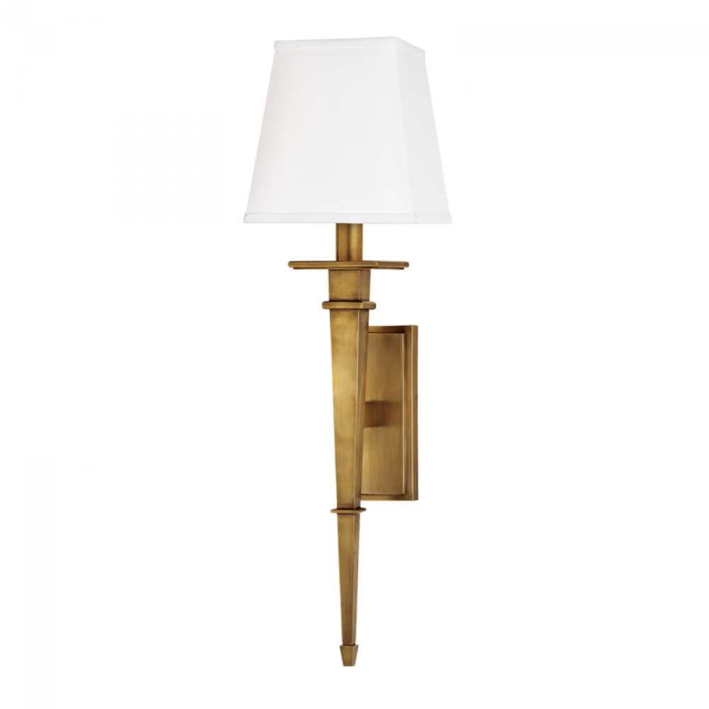 1 LIGHT WALL SCONCE w/WHITE SHADE