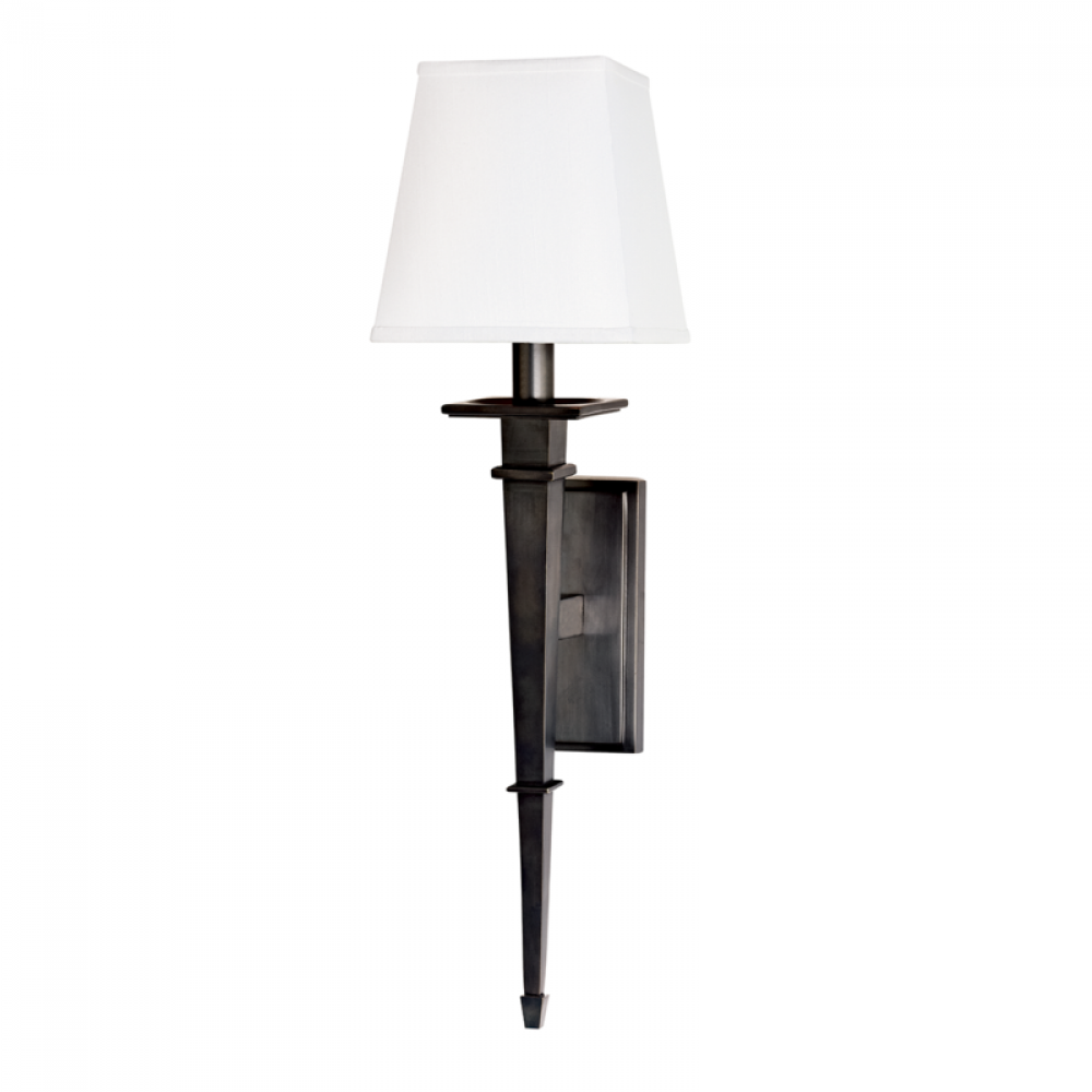 1 LIGHT WALL SCONCE w/WHITE SHADE