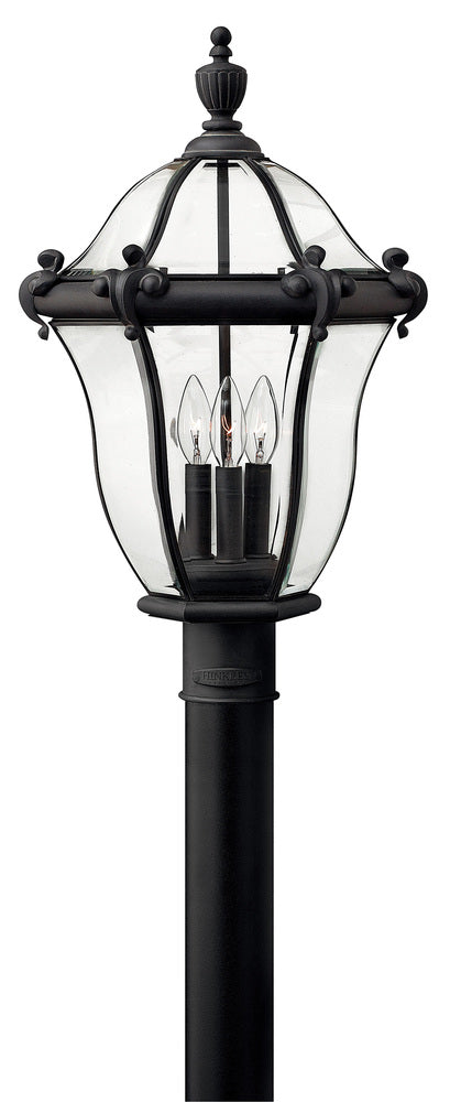 Large Post Top or Pier Mount Lantern - Black