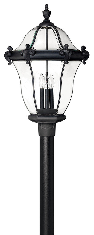 Large Post Top or Pier Mount Lantern - Black