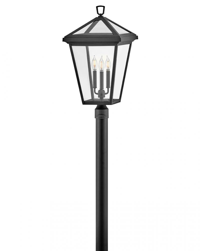 Large Post Top or Pier Mount Lantern - Black