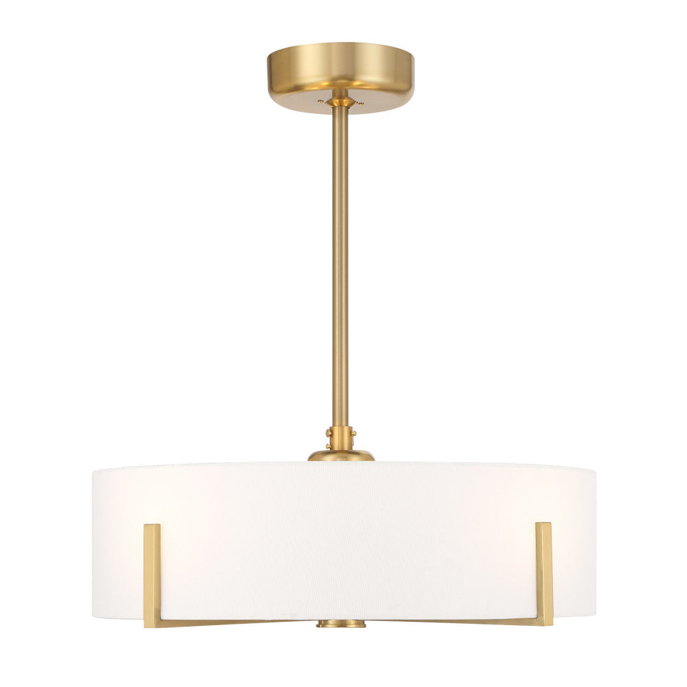 Mansell 4-Light Fan D'Lier in Warm Brass