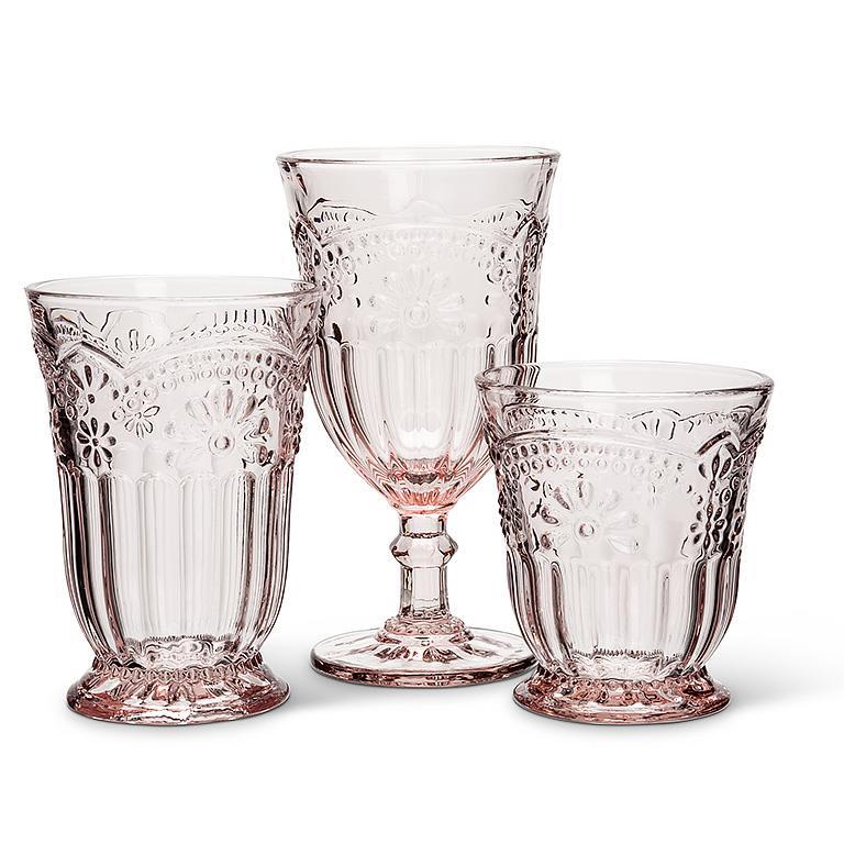 Flower Champagne Glassware Set of 3