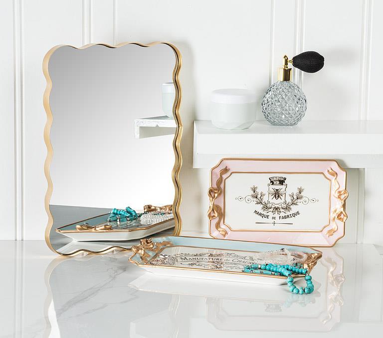 Scallop Edge Rectangle Mirror