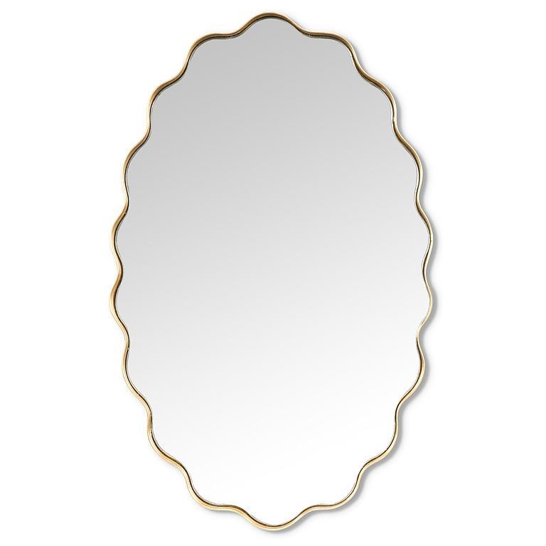 Scallop Edge Oval Mirror