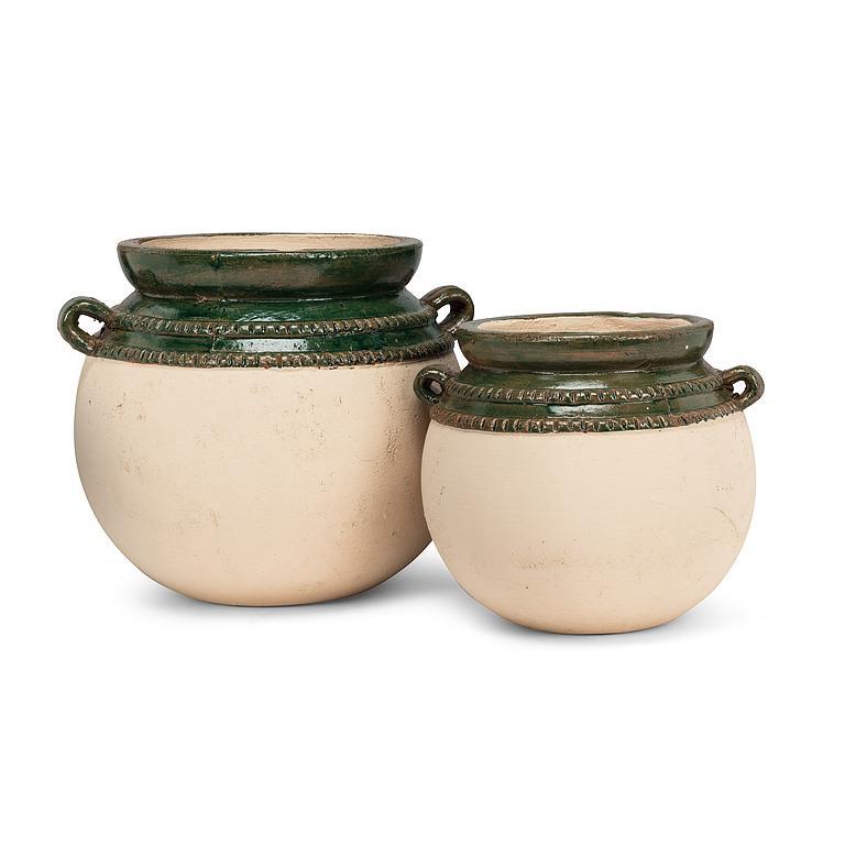 Planter with Coloured Rim (2 Sizes)