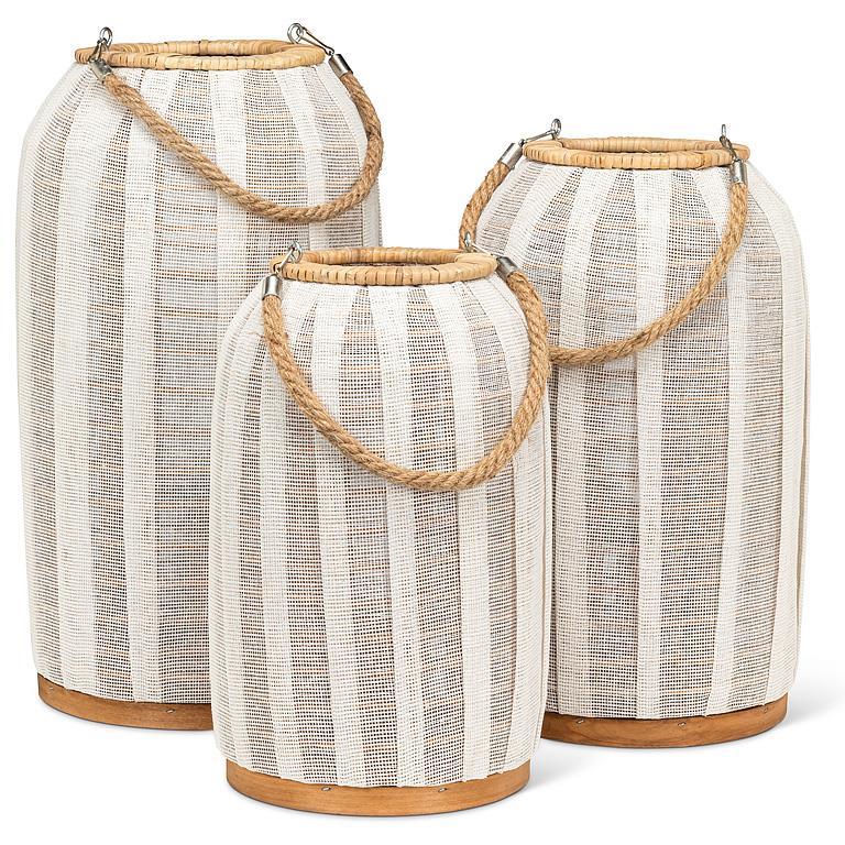 Lantern with Jute Handle by Abbott (3 Sizes) (2 Colours)