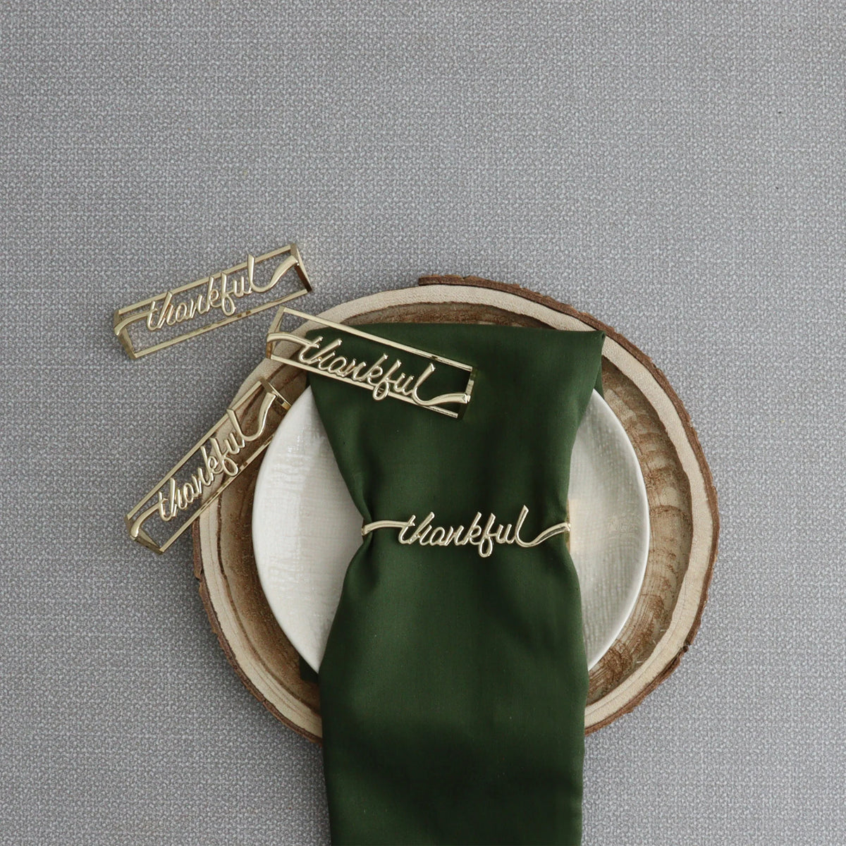 Thankful Napkin Ring- Set of 4