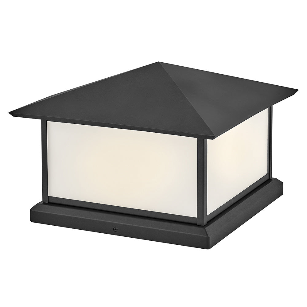 Large Pier Mount Lantern 12v - Black