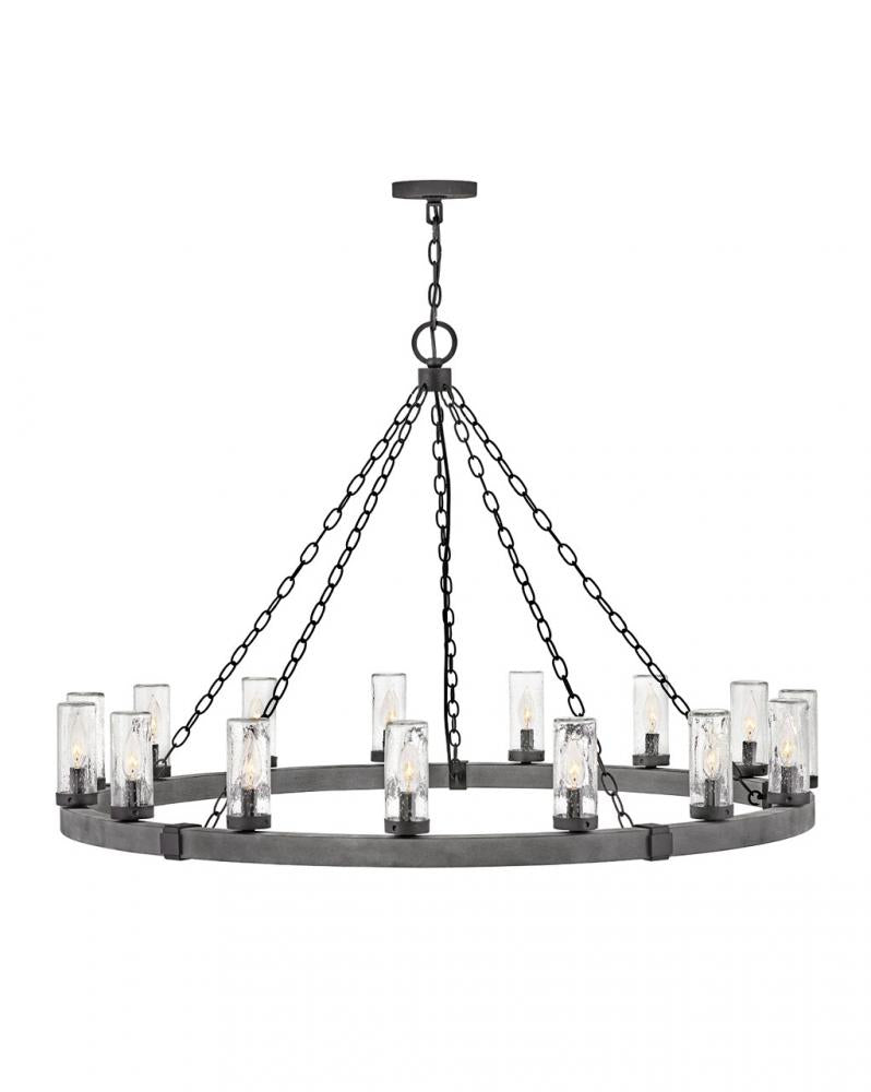Large Single Tier Chandelier - Black|Miscellaneous