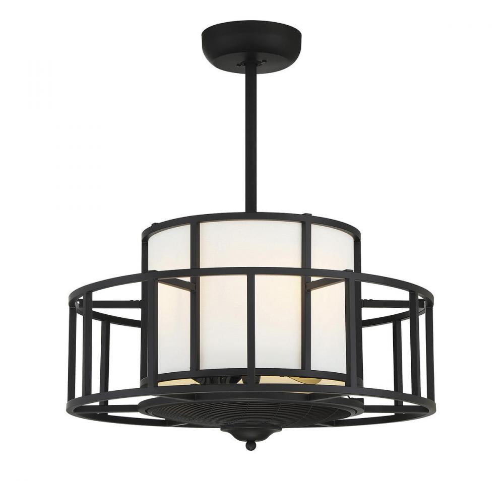 Oslo 4-Light Fan D'Lier in
Matte Black