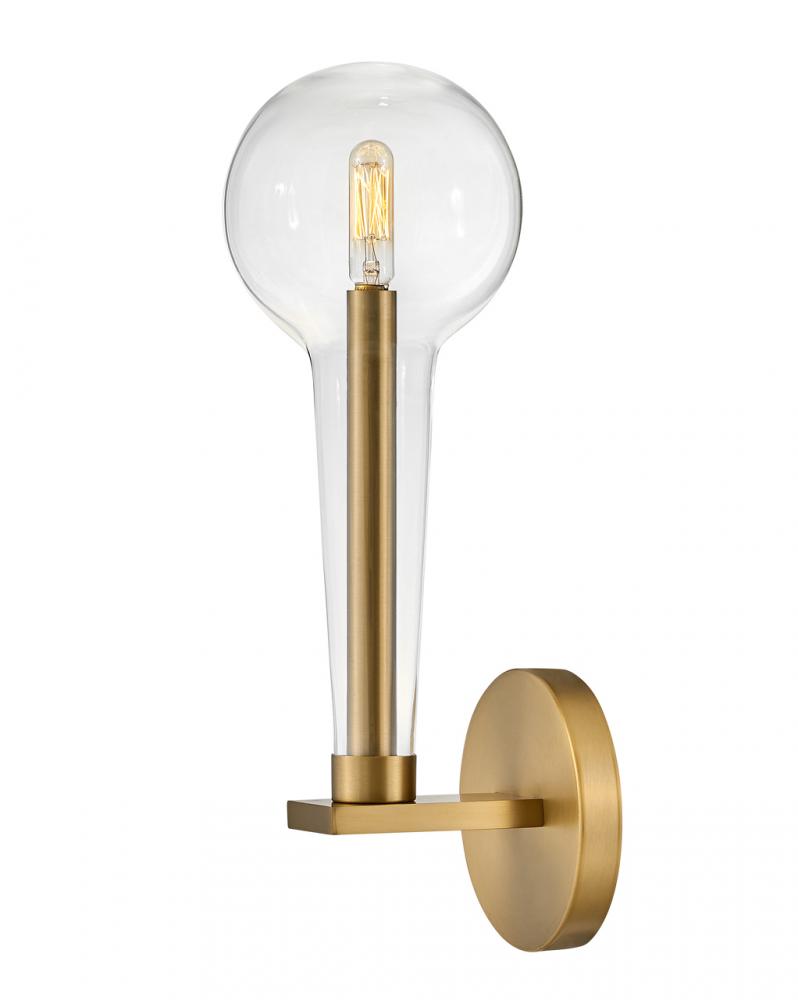 Medium Single Light Sconce - Brass
