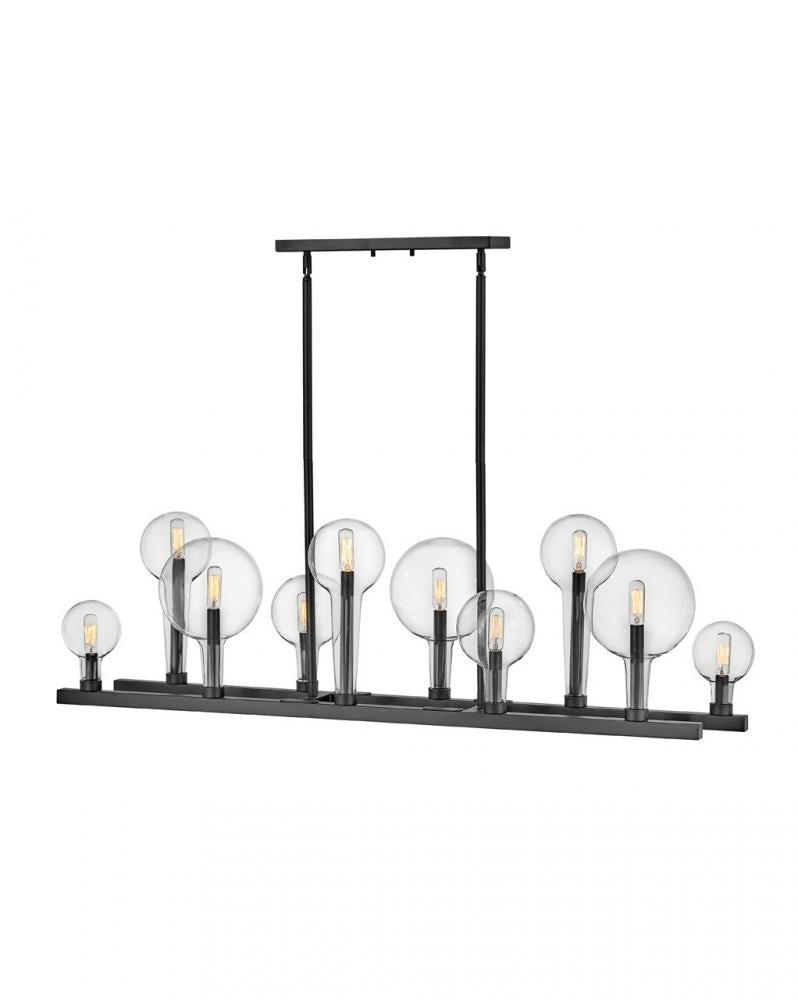 Medium Ten Light Linear - Black