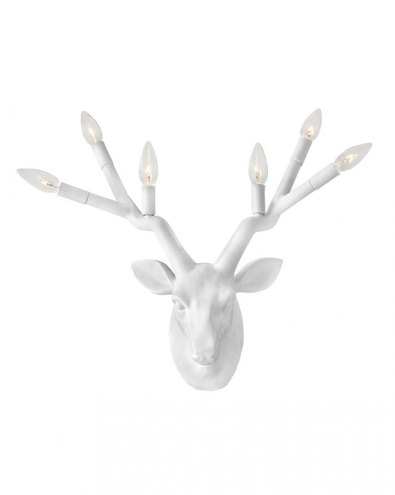 Large Six Light Sconce - White