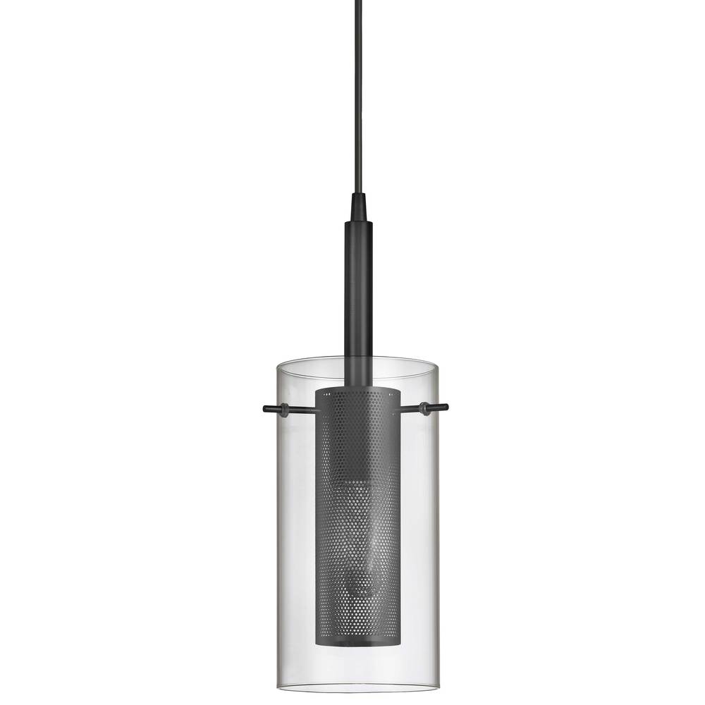1LT Incandescent Pendant, MB w/ CLR Glass