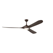 Load image into Gallery viewer, 80 Inch Mylo Weather+ Ceiling Fan with Satin Etch Cased Opal Glass in Satin Natural Bronze