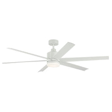 Load image into Gallery viewer, 65 Inch Loa Ceiling Fan with Satin Etch Cased Opal Glass in Matte White with White Blades