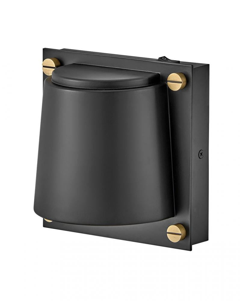 Small Single Light Sconce - Black
