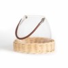 Glass Lantern On Willow Base With Handle (2 Sizes)