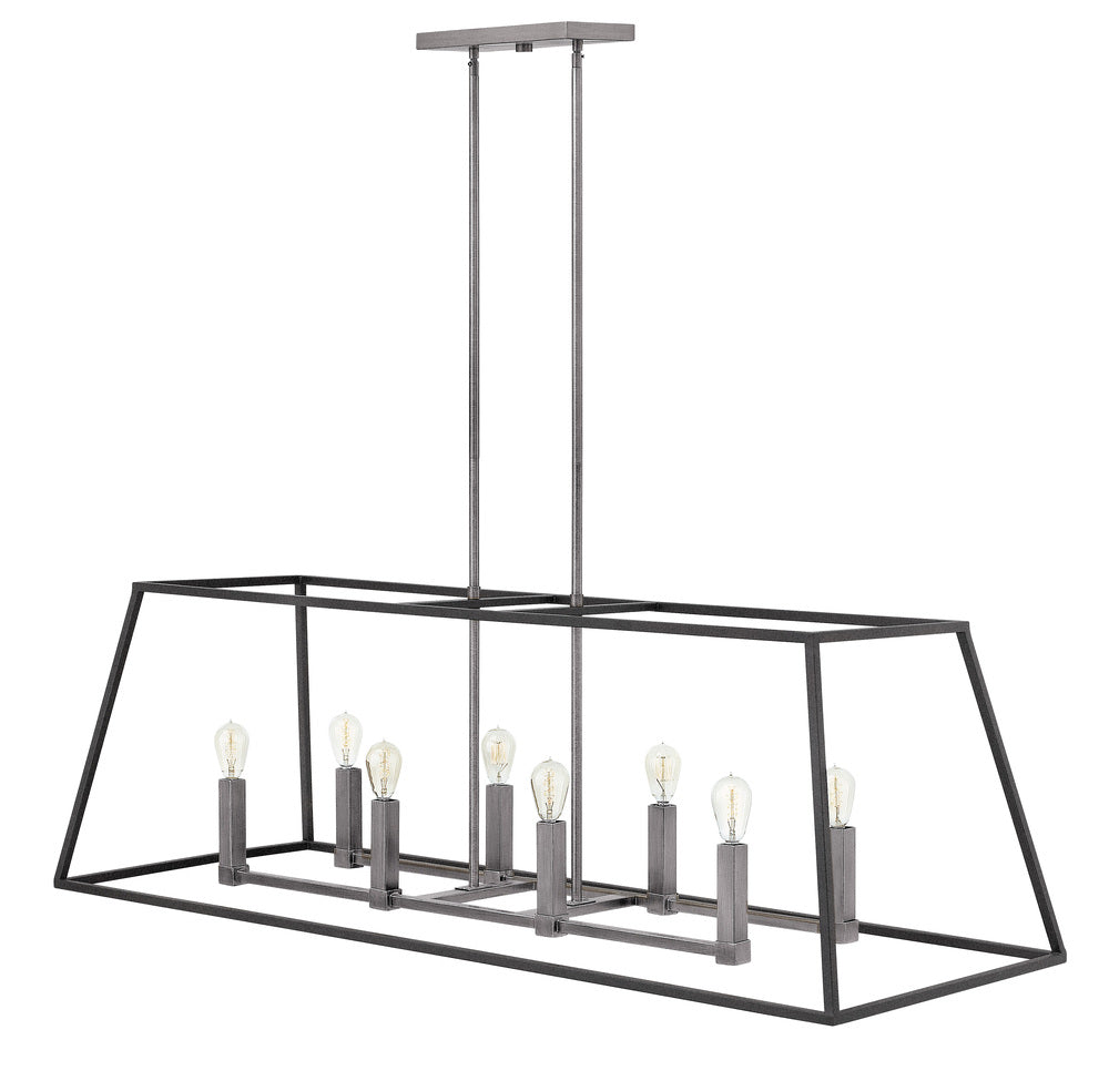 Medium Eight Light Open Frame Linear - Black|Miscellaneous