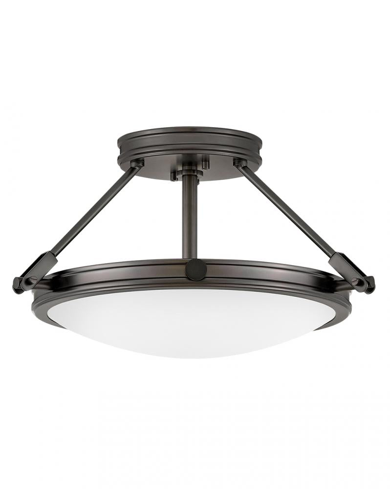 Medium Semi-Flush Mount - Black
