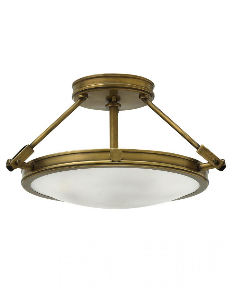 Medium Semi-Flush Mount - Brass