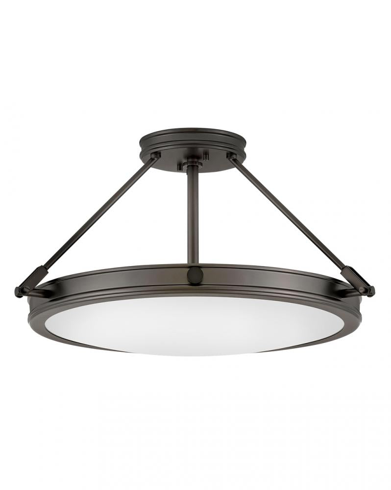 Medium Semi-Flush Mount - Black