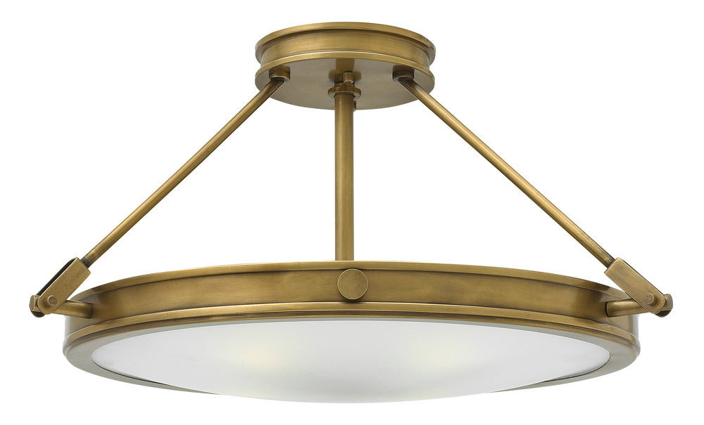 Medium Semi-Flush Mount - Brass