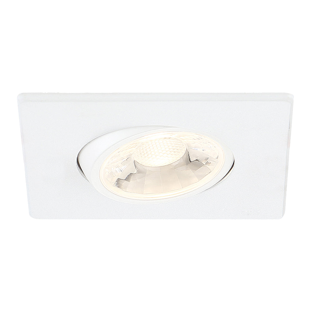 LED Rec, 3in, Sq Gmbl, 8w, 30k, Wht